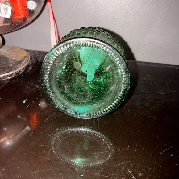 Green and Yellow Glass Soap Dispenser - Picture 3 of 3